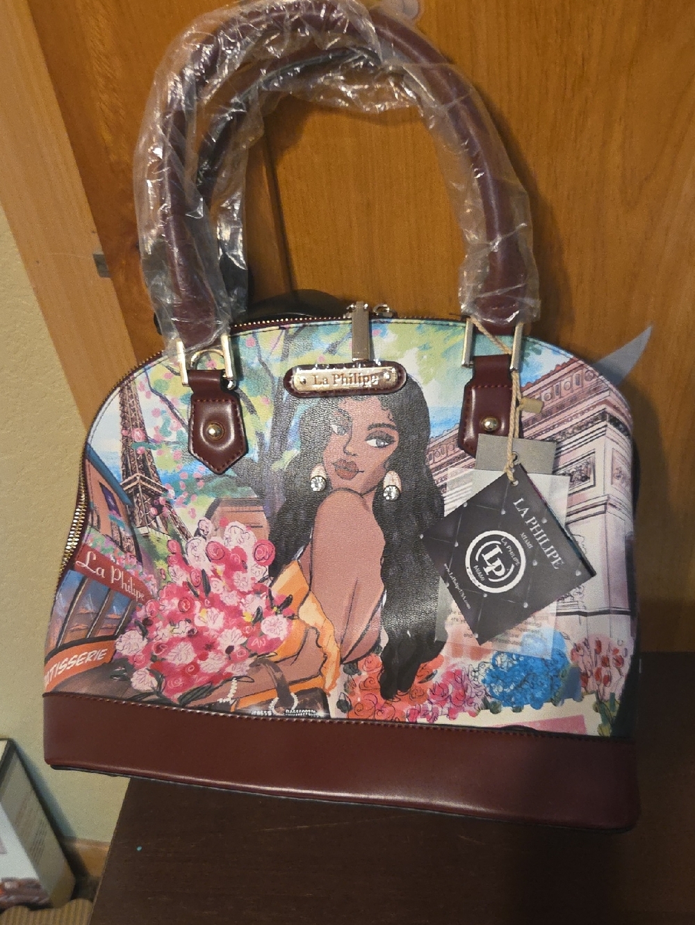 La Philipe Lady In Paris Dome Satchel